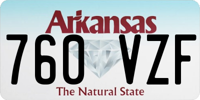 AR license plate 760VZF