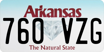 AR license plate 760VZG