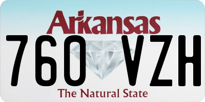 AR license plate 760VZH