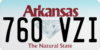 AR license plate 760VZI