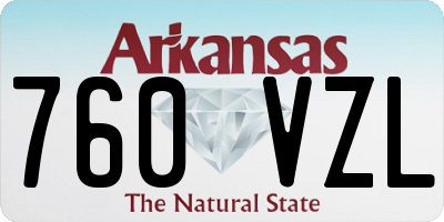 AR license plate 760VZL