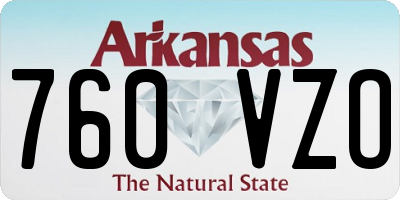 AR license plate 760VZO
