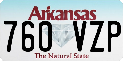 AR license plate 760VZP