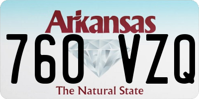 AR license plate 760VZQ