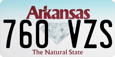AR license plate 760VZS