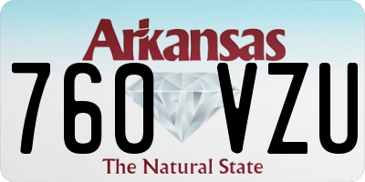 AR license plate 760VZU