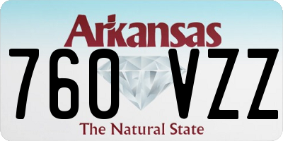 AR license plate 760VZZ