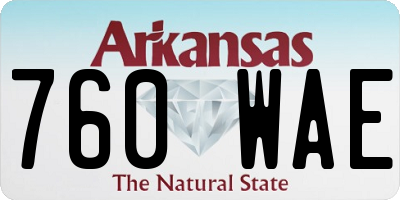 AR license plate 760WAE