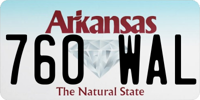 AR license plate 760WAL