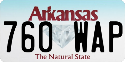 AR license plate 760WAP