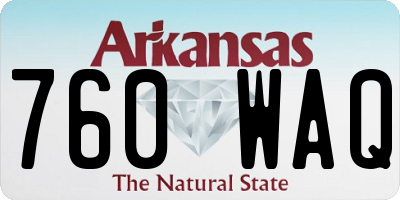 AR license plate 760WAQ