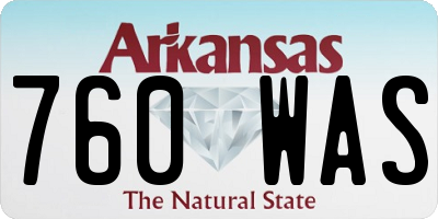 AR license plate 760WAS
