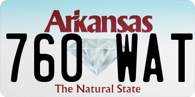 AR license plate 760WAT