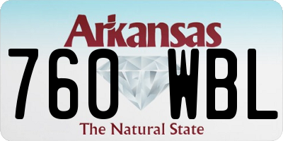 AR license plate 760WBL