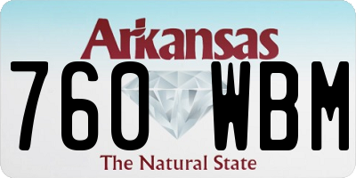 AR license plate 760WBM