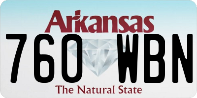 AR license plate 760WBN