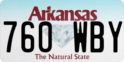 AR license plate 760WBY