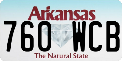 AR license plate 760WCB