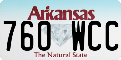 AR license plate 760WCC