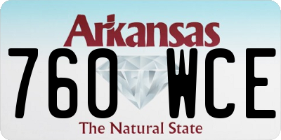 AR license plate 760WCE