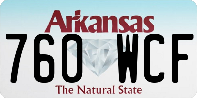 AR license plate 760WCF