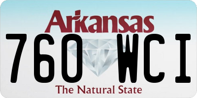 AR license plate 760WCI