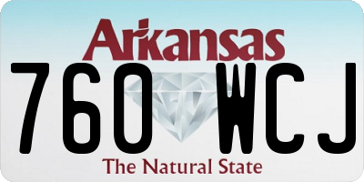 AR license plate 760WCJ