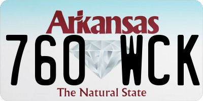 AR license plate 760WCK