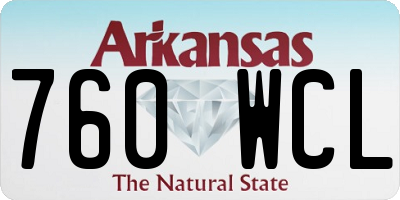AR license plate 760WCL