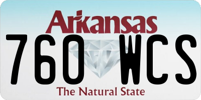 AR license plate 760WCS