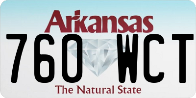 AR license plate 760WCT