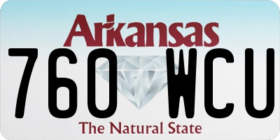 AR license plate 760WCU