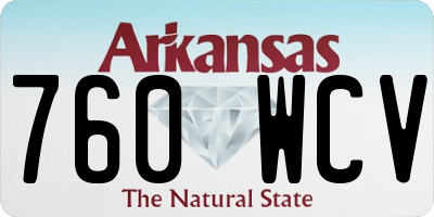 AR license plate 760WCV