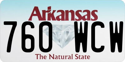 AR license plate 760WCW