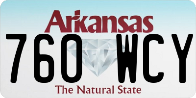 AR license plate 760WCY