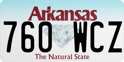 AR license plate 760WCZ