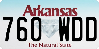 AR license plate 760WDD