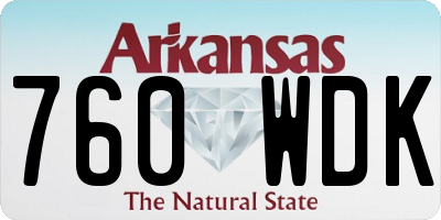 AR license plate 760WDK