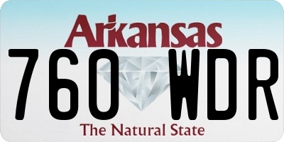 AR license plate 760WDR