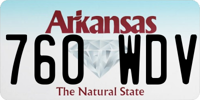 AR license plate 760WDV
