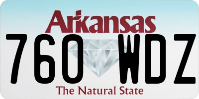 AR license plate 760WDZ