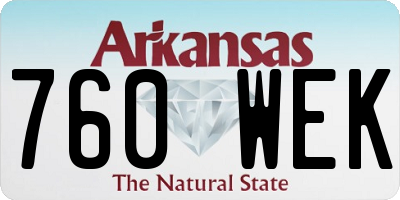 AR license plate 760WEK