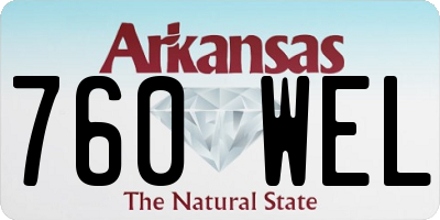 AR license plate 760WEL
