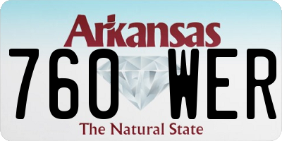 AR license plate 760WER