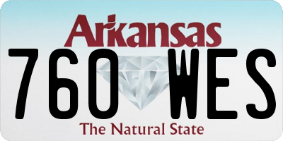 AR license plate 760WES