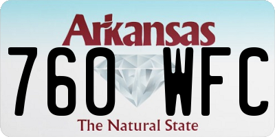 AR license plate 760WFC