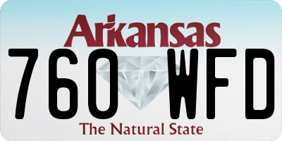 AR license plate 760WFD