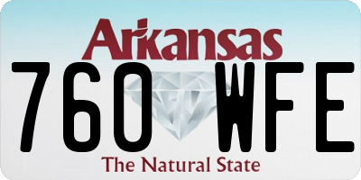 AR license plate 760WFE