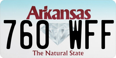 AR license plate 760WFF