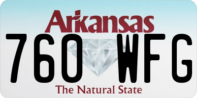 AR license plate 760WFG
